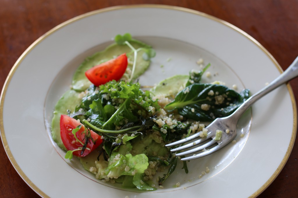 asian greens and quinoa salad