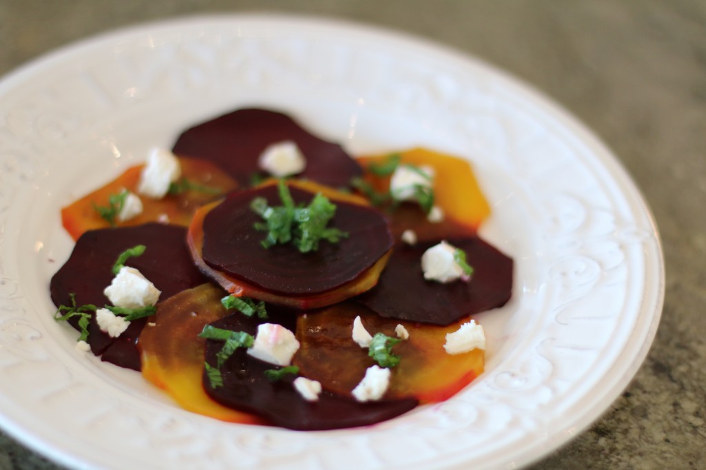 Glazed Beets with Feta Cheese and Fresh Mint